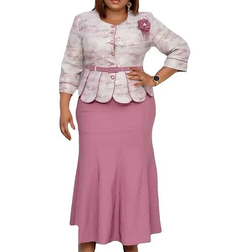 kvinders plus size arbejdskjole slipsfarve rund hals 3/4 længde ærmer forår efterår mode elegant moden maxi lang kjole kontor arbejdskjole
kvinders plus size arbejdskjole slipsfarve rund hals 3/4 længde ærmer forår efterår mode elegant moden maxi lang kjole kontor arbejdskjole