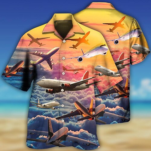Men's Shirt Summer Hawaiian Shirt Graphic Prints Airplane Turndown Yellow Casual Holiday Short Sleeve Button-Down Print Clothing Apparel Tropical Fashion Hawaiian Soft
Men's Shirt Summer Hawaiian Shirt Graphic Prints Airplane Turndown Yellow Casual Holiday Short Sleeve Button-Down Print Clothing Apparel Tropical Fashion Hawaiian Soft
