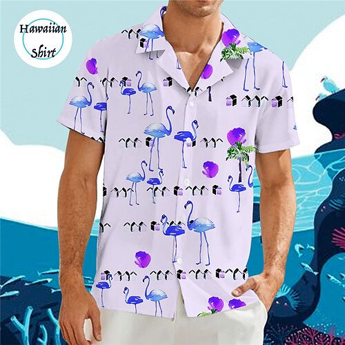 Men's Shirt Summer Hawaiian Shirt Flamingo Graphic Prints Turndown Purple Beige Casual Holiday Short Sleeve Button-Down Print Clothing Apparel Tropical Fashion Hawaiian Soft
Men's Shirt Summer Hawaiian Shirt Flamingo Graphic Prints Turndown Purple Beige Casual Holiday Short Sleeve Button-Down Print Clothing Apparel Tropical Fashion Hawaiian Soft