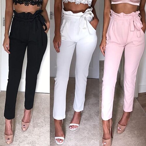 Dame Bukser Koniske gulrotbukser Svart Hvit Rosa Mote Fritid / hverdag Sidelommer Mikroelastisk Ankel-lengde Komfort عادي S M L XL 2XL
Dame Bukser Koniske gulrotbukser Svart Hvit Rosa Mote Fritid / hverdag Sidelommer Mikroelastisk Ankel-lengde Komfort عادي S M L XL 2XL
