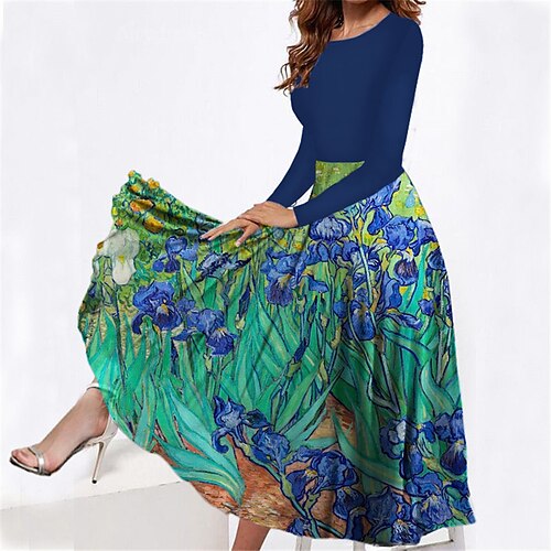 Women's Casual Dress Swing Dress Midi Dress Blue Dark Blue Long Sleeve Floral Pocket Winter Fall Spring Crew Neck Fashion Daily Weekend 2023 S M L XL XXL 3XL
Women's Casual Dress Swing Dress Midi Dress Blue Dark Blue Long Sleeve Floral Pocket Winter Fall Spring Crew Neck Fashion Daily Weekend 2023 S M L XL XXL 3XL