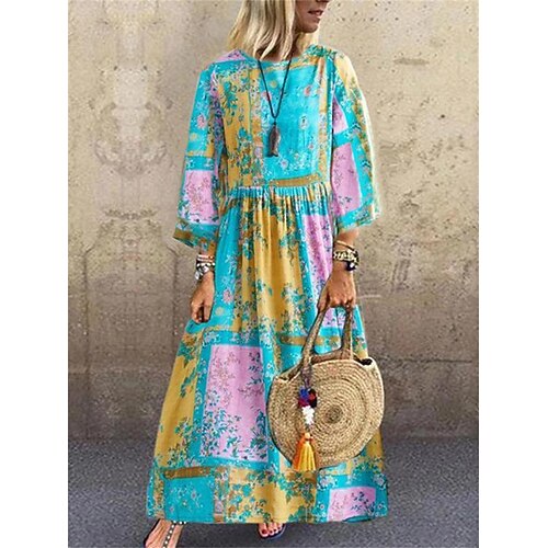 Women's Casual Dress Swing Dress Boho Dress Long Dress Maxi Dress Blue Purple Long Sleeve Graphic Print Winter Fall Spring Crew Neck Fashion Daily Vacation Fall Dress 2022 M L XL 2XL 3XL 4XL 5XL
Women's Casual Dress Swing Dress Boho Dress Long Dress Maxi Dress Blue Purple Long Sleeve Graphic Print Winter Fall Spring Crew Neck Fashion Daily Vacation Fall Dress 2022 M L XL 2XL 3XL 4XL 5XL