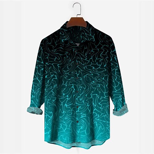 Men's Shirt Gradient Graphic Prints Turndown Blue Outdoor Street Long Sleeve Button-Down Print Clothing Apparel Fashion Designer Casual Soft
Men's Shirt Gradient Graphic Prints Turndown Blue Outdoor Street Long Sleeve Button-Down Print Clothing Apparel Fashion Designer Casual Soft