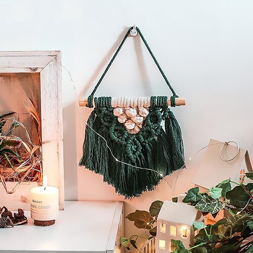 Green Hand-woven Tapestry Nordic Decorative Cotton Living Room Bedroom Wall Hanging Decoration 20x32cm/7.87''x12.6''
Green Hand-woven Tapestry Nordic Decorative Cotton Living Room Bedroom Wall Hanging Decoration 20x32cm/7.87''x12.6''