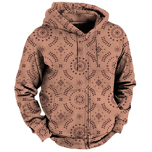 Men's Full Zip Hoodie Jacket Brown Hooded Geometric Dot Graphic Prints Zipper Print Sports Outdoor Daily Sports 3D Print Streetwear Designer Casual Spring Fall Clothing Apparel Hoodies
Men's Full Zip Hoodie Jacket Brown Hooded Geometric Dot Graphic Prints Zipper Print Sports Outdoor Daily Sports 3D Print Streetwear Designer Casual Spring Fall Clothing Apparel Hoodies