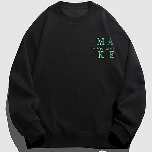 Men's Sweatshirt Black White Crew Neck Letter Holiday Going out Streetwear Cool Casual Winter Spring Fall Clothing Apparel Hoodies Sweatshirts
Men's Sweatshirt Black White Crew Neck Letter Holiday Going out Streetwear Cool Casual Winter Spring Fall Clothing Apparel Hoodies Sweatshirts