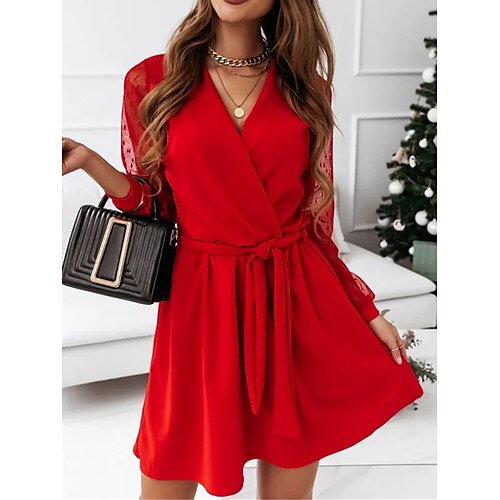 Mulheres Vestido de trabalho Minivestido Preto Vermelho Verde Escuro Manga Longa Cor imaculada Com Transparência Verão Primavera Decote V Moda Escritório Delgado 2023 XS S M L XL XXL 3XL
Mulheres Vestido de trabalho Minivestido Preto Vermelho Verde Escuro Manga Longa Cor imaculada Com Transparência Verão Primavera Decote V Moda Escritório Delgado 2023 XS S M L XL XXL 3XL