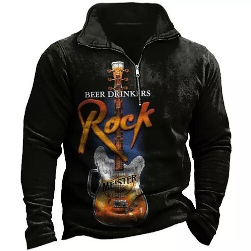 Men's Zip Up Sweatshirt Pullover Black Half Zip Graphic Prints Musical Instrument Zipper Print Daily Sports 3D Print Basic Designer Casual Spring Fall Clothing Apparel Hoodies Sweatshirts
Men's Zip Up Sweatshirt Pullover Black Half Zip Graphic Prints Musical Instrument Zipper Print Daily Sports 3D Print Basic Designer Casual Spring Fall Clothing Apparel Hoodies Sweatshirts