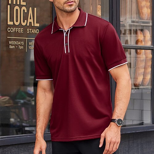 Herre POLO T-skjorte Skjorte med knapper utendørs Gate Krage Polokrage Kortermet Årgang Mote Helfarge عادي Knapp foran Knapp ned Sommer Vår Høst Normal Vin Svart Hvit Navyblå Kakifarget POLO T-skjorte
Herre POLO T-skjorte Skjorte med knapper utendørs Gate Krage Polokrage Kortermet Årgang Mote Helfarge عادي Knapp foran Knapp ned Sommer Vår Høst Normal Vin Svart Hvit Navyblå Kakifarget POLO T-skjorte