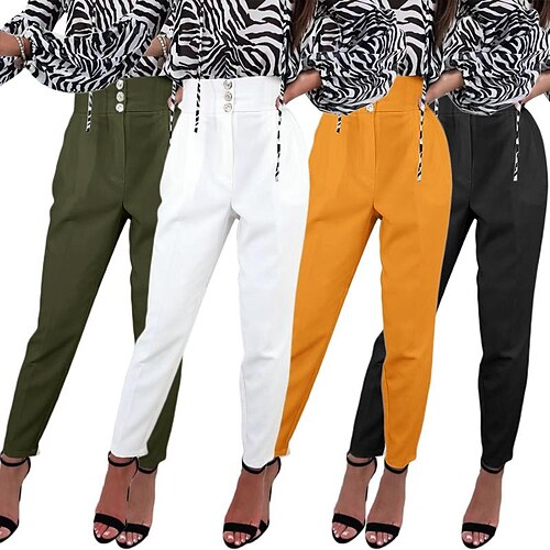 Per donna Pantaloni Pantaloni stile harem Verde militare Nero Bianco Chino Casual / quotidiano Tasche Lunghezza intera All'aperto Tinta unita S M L XL 2XL
Per donna Pantaloni Pantaloni stile harem Verde militare Nero Bianco Chino Casual / quotidiano Tasche Lunghezza intera All'aperto Tinta unita S M L XL 2XL
