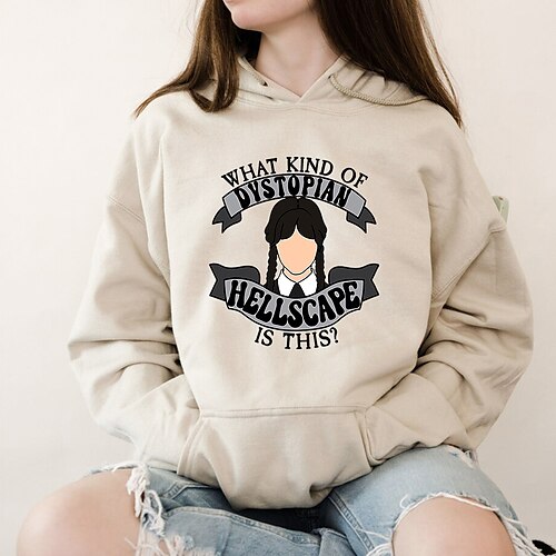 Inspired by Wednesday Addams Addams family Wednesday Hoodie Cartoon Manga Anime Front Pocket Graphic Hoodie For Men's Women's Unisex Adults' Hot Stamping 100% Polyester
Inspired by Wednesday Addams Addams family Wednesday Hoodie Cartoon Manga Anime Front Pocket Graphic Hoodie For Men's Women's Unisex Adults' Hot Stamping 100% Polyester