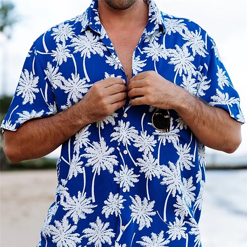 Men's Shirt Coconut Tree Graphic Prints Turndown Blue Outdoor Street Short Sleeves Button-Down Print Clothing Apparel Tropical Fashion Designer Hawaiian
Men's Shirt Coconut Tree Graphic Prints Turndown Blue Outdoor Street Short Sleeves Button-Down Print Clothing Apparel Tropical Fashion Designer Hawaiian