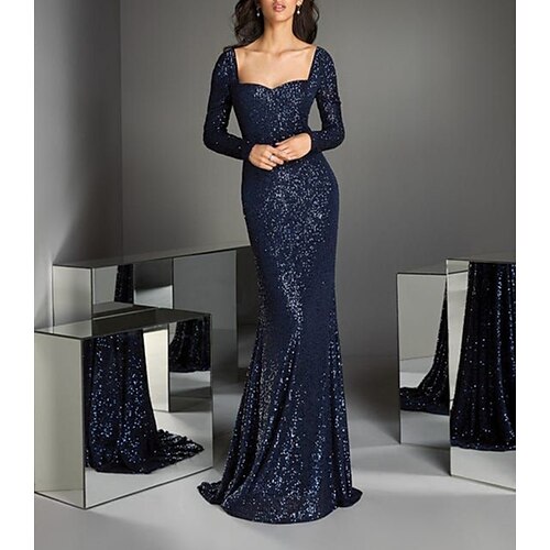 A sirena Abito da cerimonia per signora Invitati del matrimonio Elegante Brillante e glitterato Squadrata Strascico a terra Con strass Manica lunga con Lustrini Tinta unita 2023
A sirena Abito da cerimonia per signora Invitati del matrimonio Elegante Brillante e glitterato Squadrata Strascico a terra Con strass Manica lunga con Lustrini Tinta unita 2023