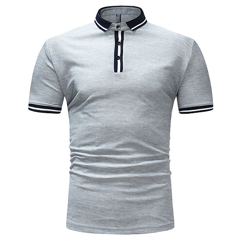 Herre Polo Golf skjorte Avslappet Daglig Høy krage Ribbet polokrage Kortermet Kul Fritid Stripet Knapp foran Sommer Vår Høst Normal Svart Hvit Navyblå Grå Polo
Herre Polo Golf skjorte Avslappet Daglig Høy krage Ribbet polokrage Kortermet Kul Fritid Stripet Knapp foran Sommer Vår Høst Normal Svart Hvit Navyblå Grå Polo