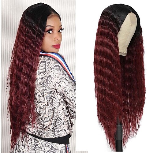 løse deep wave parykker 30 tommer syntetisk lang krøllet paryk til kvinder simuleret hovedbund blonde front paryk ombre sort bordeaux farve 1b/118
løse deep wave parykker 30 tommer syntetisk lang krøllet paryk til kvinder simuleret hovedbund blonde front paryk ombre sort bordeaux farve 1b/118