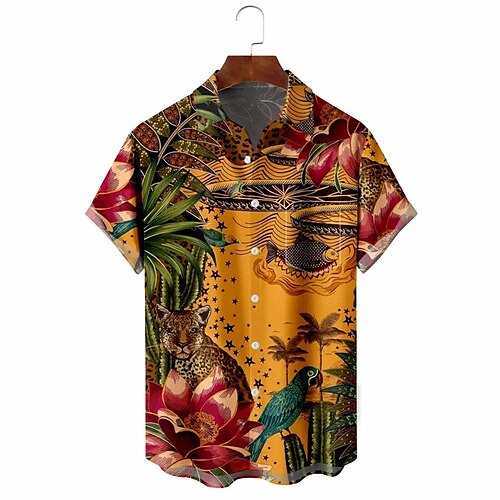 Homme Chemise Chemise hawaïenne Animal Floral Imprimés Photos Col rabattu Jaune Extérieur Plein Air Manches courtes Bouton bas Imprimer Vêtement Tenue Tropique Mode Hawaïen Design
Homme Chemise Chemise hawaïenne Animal Floral Imprimés Photos Col rabattu Jaune Extérieur Plein Air Manches courtes Bouton bas Imprimer Vêtement Tenue Tropique Mode Hawaïen Design