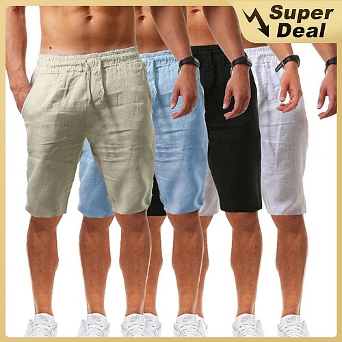 Men's Shorts Beach Shorts Drawstring Front Pocket Plain Soft Outdoor Knee Length Casual Going out Cotton Blend Shorts Casual / Sporty Slim Green White Micro-elastic
Men's Shorts Beach Shorts Drawstring Front Pocket Plain Soft Outdoor Knee Length Casual Going out Cotton Blend Shorts Casual / Sporty Slim Green White Micro-elastic