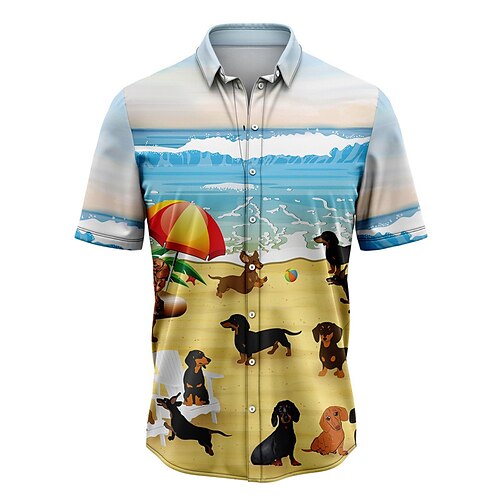 Men's Shirt Summer Hawaiian Shirt Dog Graphic Prints Beach Turndown Blue Street Casual Short Sleeves Button-Down Print Clothing Apparel Tropical Fashion Hawaiian Designer
Men's Shirt Summer Hawaiian Shirt Dog Graphic Prints Beach Turndown Blue Street Casual Short Sleeves Button-Down Print Clothing Apparel Tropical Fashion Hawaiian Designer