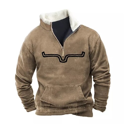 Men's Zip Up Sweatshirt Pullover Brown Light Grey Gray Half Zip Color Block Bohemian Style Graphic Prints Zipper Print Daily Sports Going out 3D Print Basic Casual Thin fleece Winter Clothing Apparel
Men's Zip Up Sweatshirt Pullover Brown Light Grey Gray Half Zip Color Block Bohemian Style Graphic Prints Zipper Print Daily Sports Going out 3D Print Basic Casual Thin fleece Winter Clothing Apparel