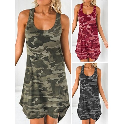 Women's Casual Dress Mini Dress Red Green Gray Sleeveless Camouflage Cold Shoulder Winter Fall Spring U Neck Modern Daily 2023 S M L XL XXL 3XL
Women's Casual Dress Mini Dress Red Green Gray Sleeveless Camouflage Cold Shoulder Winter Fall Spring U Neck Modern Daily 2023 S M L XL XXL 3XL
