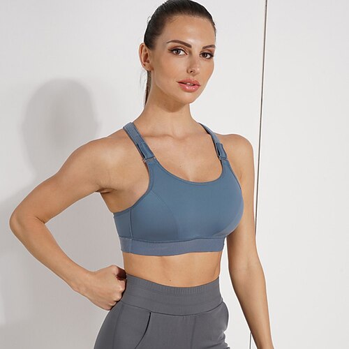 Women's High Support Sports Bra Running Bra Cross Back Back Clasp Bra Top Padded Fitness Gym Workout Running High Impact Quick Dry Shockproof Spandex Violet Black White Solid Colored
Women's High Support Sports Bra Running Bra Cross Back Back Clasp Bra Top Padded Fitness Gym Workout Running High Impact Quick Dry Shockproof Spandex Violet Black White Solid Colored