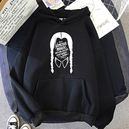 Inspired by Wednesday Addams Addams family Wednesday Hoodie Cartoon Manga Anime Front Pocket Graphic Hoodie For Men's Women's Unisex Adults' Hot Stamping 100% Polyester
Inspired by Wednesday Addams Addams family Wednesday Hoodie Cartoon Manga Anime Front Pocket Graphic Hoodie For Men's Women's Unisex Adults' Hot Stamping 100% Polyester