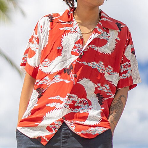 Men's Shirt Summer Hawaiian Shirt Crane Graphic Prints Turndown Red Casual Going out Short Sleeves Button-Down Print Clothing Apparel Tropical Hawaiian Designer Casual
Men's Shirt Summer Hawaiian Shirt Crane Graphic Prints Turndown Red Casual Going out Short Sleeves Button-Down Print Clothing Apparel Tropical Hawaiian Designer Casual