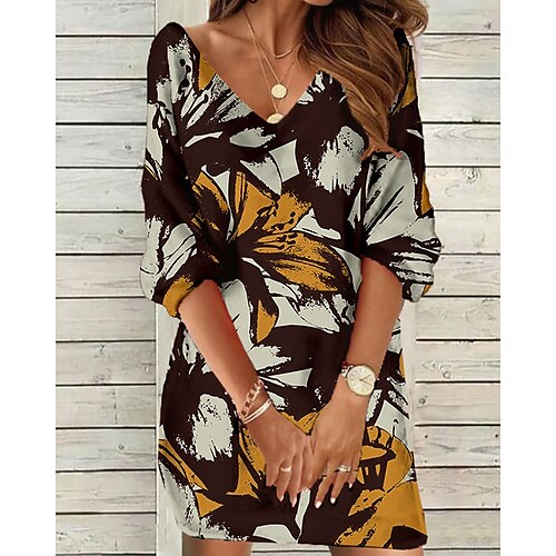 Women's Sweatshirt Dress Shift Dress Mini Dress Maroon Green Purple 3/4 Length Sleeve Graphic Print Winter Fall Spring V Neck Fashion Vacation Weekend 2022 S M L XL 2XL 3XL
Women's Sweatshirt Dress Shift Dress Mini Dress Maroon Green Purple 3/4 Length Sleeve Graphic Print Winter Fall Spring V Neck Fashion Vacation Weekend 2022 S M L XL 2XL 3XL