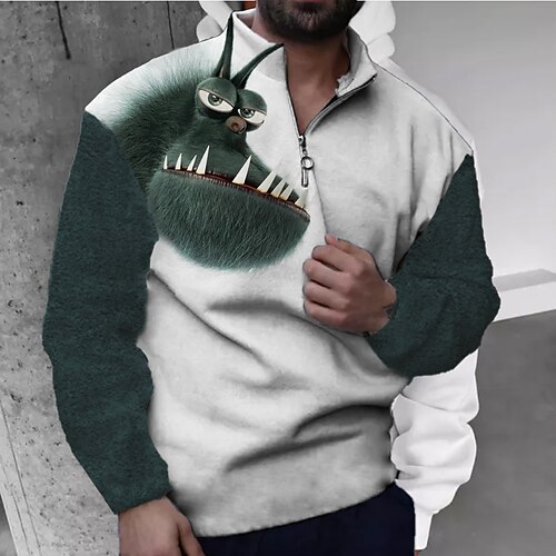 Men's Zip Up Sweatshirt Pullover White Half Zip Color Block Graphic Prints Ugly Animals Zipper Print Daily Sports 3D Print Basic Designer Casual Spring Fall Clothing Apparel Hoodies Sweatshirts
Men's Zip Up Sweatshirt Pullover White Half Zip Color Block Graphic Prints Ugly Animals Zipper Print Daily Sports 3D Print Basic Designer Casual Spring Fall Clothing Apparel Hoodies Sweatshirts