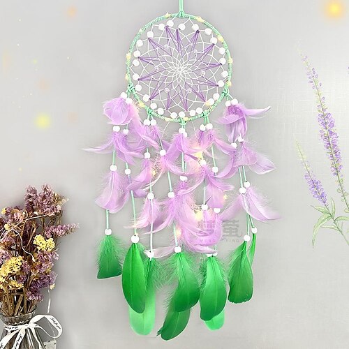 Dream Catcher Handmade Gift Feather Hook Flower Wind Chime Ornament Wall Hanging Decor Art Boho Style 16x70cm/6.2'' x 27.5''
Dream Catcher Handmade Gift Feather Hook Flower Wind Chime Ornament Wall Hanging Decor Art Boho Style 16x70cm/6.2'' x 27.5''