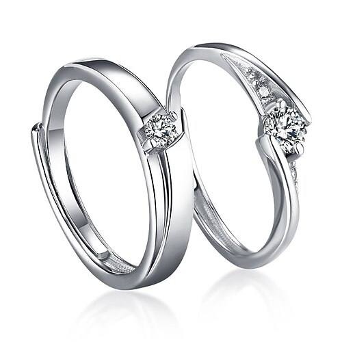 Mænd Kvinder Parringe Bryllup Klassisk Sølv S925 Sterling Sølv Kostbar Stilfuld Enkel 1 Par Zirkonium
Mænd Kvinder Parringe Bryllup Klassisk Sølv S925 Sterling Sølv Kostbar Stilfuld Enkel 1 Par Zirkonium