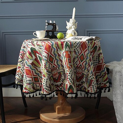 Rectangle Tablecloth White Boho Table Cloth Dinning Table Cover Tabletop Decoration for Hotel Restrant Dining Harvest, Xmas Holiday, Winter, and Parties
Rectangle Tablecloth White Boho Table Cloth Dinning Table Cover Tabletop Decoration for Hotel Restrant Dining Harvest, Xmas Holiday, Winter, and Parties