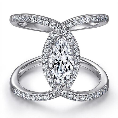 Fede Matrimonio geometrico Argento Argento sterling S925 Prezioso Moda Di moda 1 pc Zirconi
Fede Matrimonio geometrico Argento Argento sterling S925 Prezioso Moda Di moda 1 pc Zirconi
