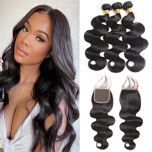 menneskehårbundter (14 16 1812)brasilianske body wave bundter med lukning menneskehår 3 bundter med frontal 4x4 fri del med babyhår 100% ubearbejdet jomfru sort bølget menneskehår bundter med hd la
menneskehårbundter (14 16 1812)brasilianske body wave bundter med lukning menneskehår 3 bundter med frontal 4x4 fri del med babyhår 100% ubearbejdet jomfru sort bølget menneskehår bundter med hd la