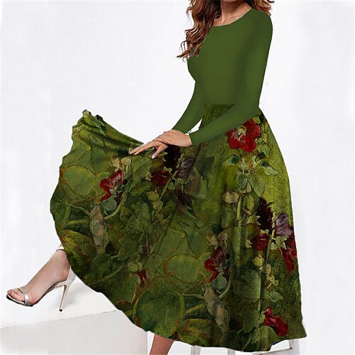 Women's Casual Dress Swing Dress Midi Dress Blue Green Long Sleeve Floral Pocket Winter Fall Spring Crew Neck Fashion Daily Weekend 2023 S M L XL XXL 3XL
Women's Casual Dress Swing Dress Midi Dress Blue Green Long Sleeve Floral Pocket Winter Fall Spring Crew Neck Fashion Daily Weekend 2023 S M L XL XXL 3XL