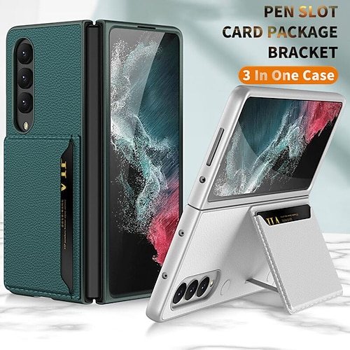 Phone Case For Samsung Galaxy Full Body Case Z Fold 4 Pencil Holder Full Body Protective Card Holder Slots Solid Colored PC
Phone Case For Samsung Galaxy Full Body Case Z Fold 4 Pencil Holder Full Body Protective Card Holder Slots Solid Colored PC