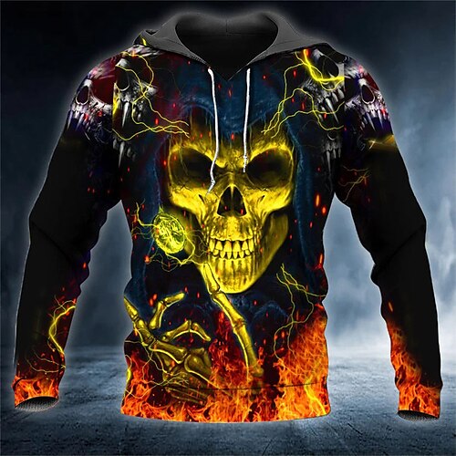 Herren Hoodie Sweatshirt Kapuze Schwarz Mit Kapuze Totenkopf Motiv Grafik-Drucke Flamme Bedruckt Täglich Sport 3D-Druck Basic Strassenmode Designer Frühling Herbst Bekleidung Kapuzenpullover
Herren Hoodie Sweatshirt Kapuze Schwarz Mit Kapuze Totenkopf Motiv Grafik-Drucke Flamme Bedruckt Täglich Sport 3D-Druck Basic Strassenmode Designer Frühling Herbst Bekleidung Kapuzenpullover