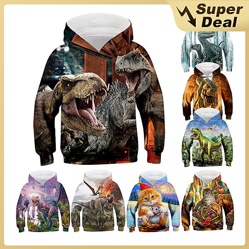 Kids Boys Hoodie Animal Outdoor 3D Print Long Sleeve Pocket Fashion 3-13 Years Winter Light Blue
Kids Boys Hoodie Animal Outdoor 3D Print Long Sleeve Pocket Fashion 3-13 Years Winter Light Blue