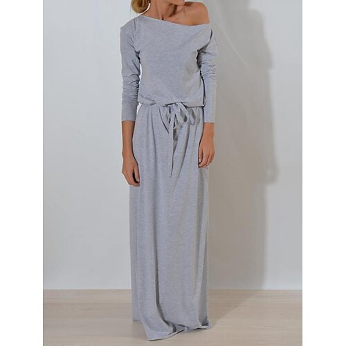 Women's Casual Dress T Shirt Dress Tee Dress Sheath Dress Long Dress Maxi Dress Green Dark Blue Grey Long Sleeve Pure Color Cold Shoulder Winter Fall Spring Cold Shoulder Basic Vacation Weekend 2022
Women's Casual Dress T Shirt Dress Tee Dress Sheath Dress Long Dress Maxi Dress Green Dark Blue Grey Long Sleeve Pure Color Cold Shoulder Winter Fall Spring Cold Shoulder Basic Vacation Weekend 2022