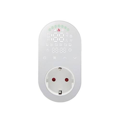 Programmable Smart WiFi LED Thermostat Plug Outlet Wireless Electric Plug-in Thermostat Socket Temperature Controller Heating and Cooling Mode16A APP Remote Control Compatible
Programmable Smart WiFi LED Thermostat Plug Outlet Wireless Electric Plug-in Thermostat Socket Temperature Controller Heating and Cooling Mode16A APP Remote Control Compatible
