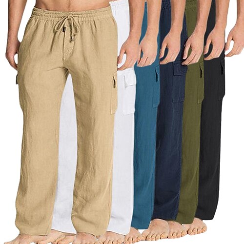 Per uomo Pantaloni di lino Pantaloni Pantaloni estivi Pantaloni da spiaggia A cordoncino Vita elastica Multi tasca Liscio Comfort Morbido Informale Giornaliero Di tendenza Streetwear Nero Bianco
Per uomo Pantaloni di lino Pantaloni Pantaloni estivi Pantaloni da spiaggia A cordoncino Vita elastica Multi tasca Liscio Comfort Morbido Informale Giornaliero Di tendenza Streetwear Nero Bianco