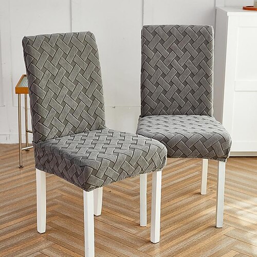 1 Piece Stretch Dining Chair Cover, Stretch Jacquard Chair Cover Grey, Chair Protector Cover Seat Slipcover with Elastic Band for Dining Room,Wedding, Ceremony, Banquet,Home Decor
1 Piece Stretch Dining Chair Cover, Stretch Jacquard Chair Cover Grey, Chair Protector Cover Seat Slipcover with Elastic Band for Dining Room,Wedding, Ceremony, Banquet,Home Decor