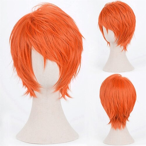 aaron mænds korte lige røde orange parykker til anime strittende cosplay-kostumefest
aaron mænds korte lige røde orange parykker til anime strittende cosplay-kostumefest