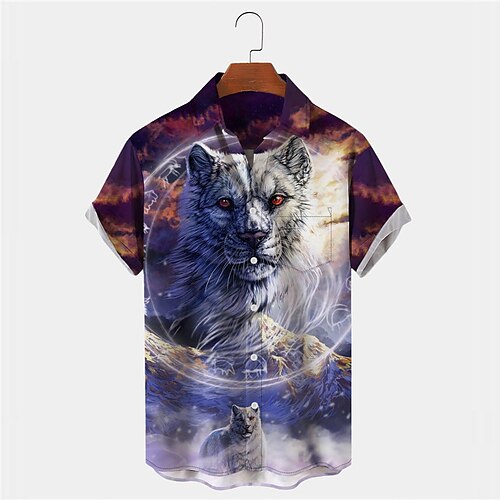 Men's Shirt Summer Hawaiian Shirt Galaxy Tiger Graphic Prints Turndown Purple Outdoor Street Short Sleeves Button-Down Print Clothing Apparel Tropical Fashion Hawaiian Designer
Men's Shirt Summer Hawaiian Shirt Galaxy Tiger Graphic Prints Turndown Purple Outdoor Street Short Sleeves Button-Down Print Clothing Apparel Tropical Fashion Hawaiian Designer