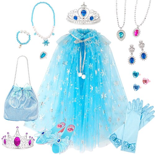 Frozen Glöckchen Märchen Prinzessin Elsa Umhang Tiara Zubehör-Set Mädchen Film Cosplay Cosplay Halloween Weiß Blau Handschuhe Schuhe Taschen und Handtaschen Halloween Karneval Maskerade Polyester
Frozen Glöckchen Märchen Prinzessin Elsa Umhang Tiara Zubehör-Set Mädchen Film Cosplay Cosplay Halloween Weiß Blau Handschuhe Schuhe Taschen und Handtaschen Halloween Karneval Maskerade Polyester