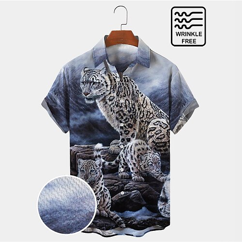 Men's Shirt Animal Tiger Graphic Prints Turndown Blue Outdoor Street Short Sleeves Button-Down Print Clothing Apparel Fashion Designer Casual Breathable
Men's Shirt Animal Tiger Graphic Prints Turndown Blue Outdoor Street Short Sleeves Button-Down Print Clothing Apparel Fashion Designer Casual Breathable