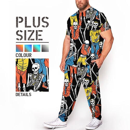 Per uomo Plus Size T-shirt Grande e alto Teschi Girocollo Maniche corte Primavera estate Di tendenza Streetwear Informale Esterno Giornaliero Top
Per uomo Plus Size T-shirt Grande e alto Teschi Girocollo Maniche corte Primavera estate Di tendenza Streetwear Informale Esterno Giornaliero Top