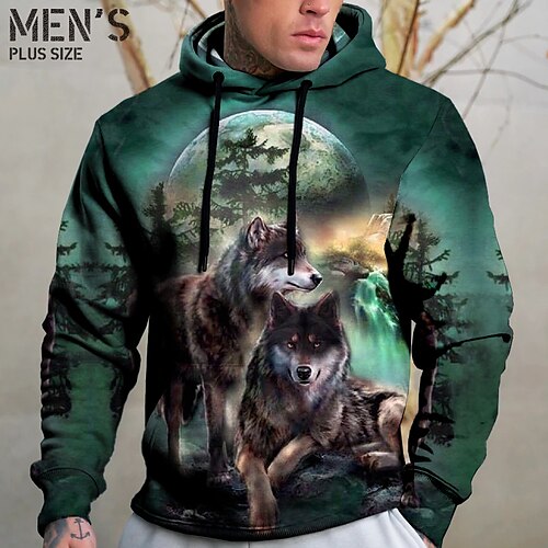 Herre Store størrelser Pullover hettegenser-genser Stor og høy Dyr Med hette Langermet Vår & Vinter Grunnleggende Mote Gatemote Bekvem Dagligdagstøy Feriereise Topper
Herre Store størrelser Pullover hettegenser-genser Stor og høy Dyr Med hette Langermet Vår & Vinter Grunnleggende Mote Gatemote Bekvem Dagligdagstøy Feriereise Topper