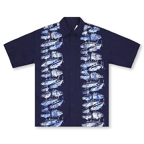 Men's Shirt Graphic Prints Fish Turndown Navy Blue 3D Print Outdoor Street Short Sleeves Button-Down Print Clothing Apparel Tropical Fashion Designer Hawaiian
Men's Shirt Graphic Prints Fish Turndown Navy Blue 3D Print Outdoor Street Short Sleeves Button-Down Print Clothing Apparel Tropical Fashion Designer Hawaiian