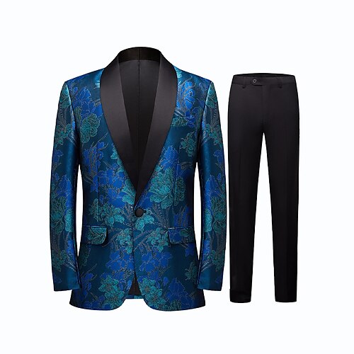 Blu Uomo Feste Graduazione Smoking Set da 2 pezzi Risvolto sciallato Jacquard Taglio standard Monopetto - 1 bottone 2023
Blu Uomo Feste Graduazione Smoking Set da 2 pezzi Risvolto sciallato Jacquard Taglio standard Monopetto - 1 bottone 2023
